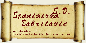 Stanimirka Dobrilović vizit kartica